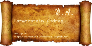 Marmorstein Andrea névjegykártya